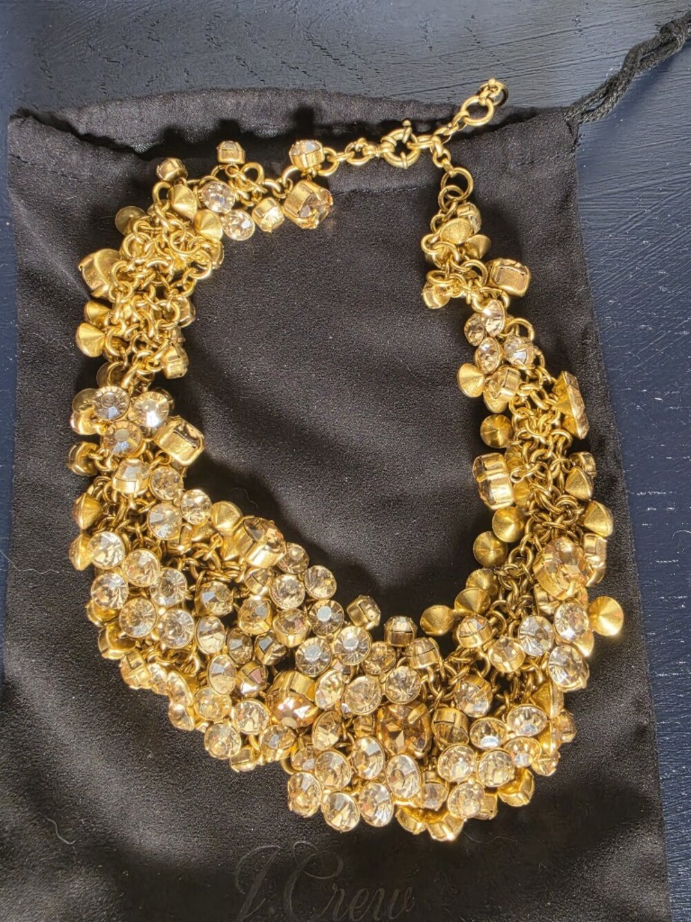 J Crew Cluster Crystal Necklace
